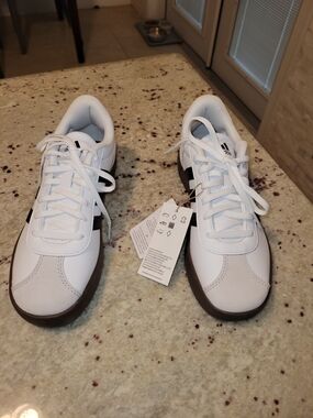 Adidas Men’s White and Black Casual Sneakers